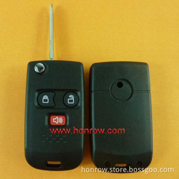 High quality Soft key 3 button flip remote key blank shell/ key case/key cover for Ford